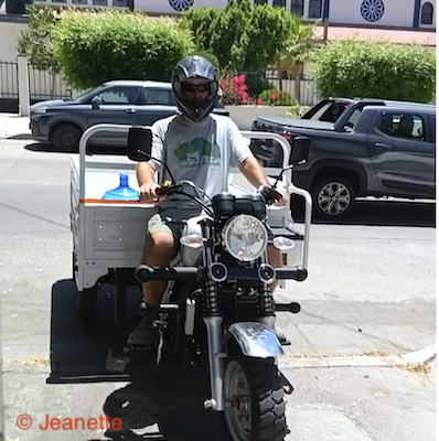 De motocarro van mijn zoon. 