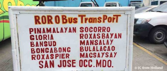 Roro Bus stop Calapan