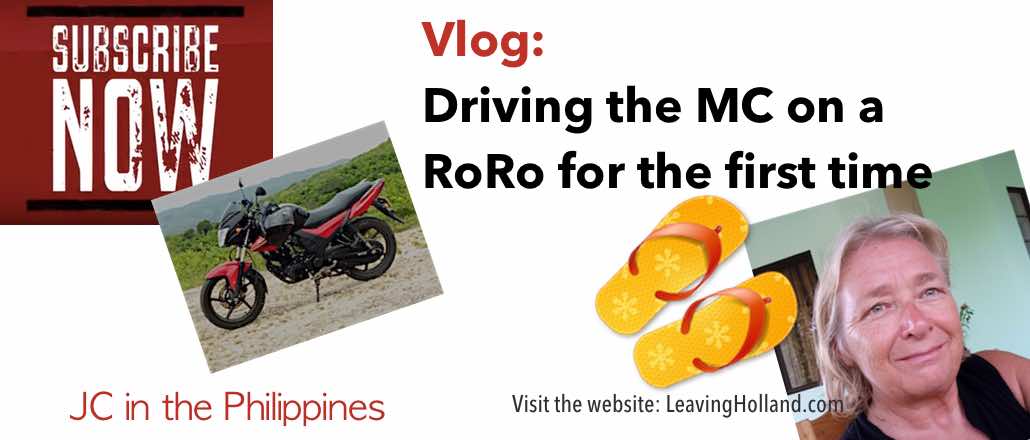 riding, motorbike, roro, philippines, embarking