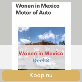 boek omslag Wonen in Mexico motor of auto